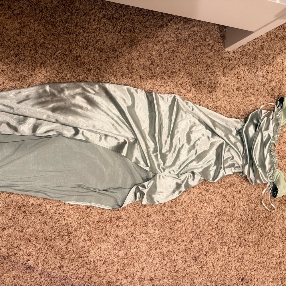 Windsor Shimmering mint Satin Dress